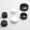 ALWSCI 2ml Clear Glass Screw Top 8-425 Thread Vials and black closed top PP caps with silicone septa c0000001 C0000346