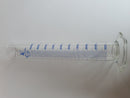 Eisco 1000ml glass Cylinder measuring graduated, cap, class B, Hex base with spout, borosilicate glass, blue graduation CH0354F