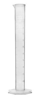Eisco 100ml polypropylene cylinder measuring graduated-hexagonal, cap CH0354D/ES