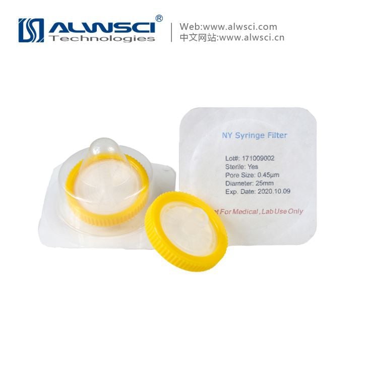 ALWSCI Labfil Sterile 13mm Nylon Syringe filter 0.22um with outer ring C0000524 (100 units)