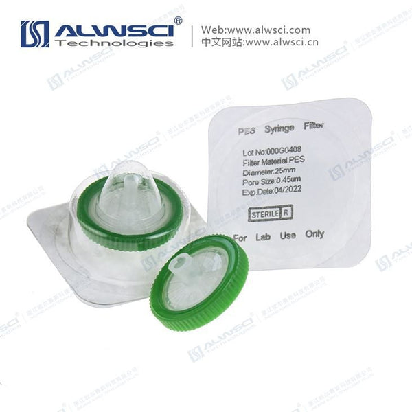 ALWSCI Labfil Sterile 25mm PES Syringe filter 0.22um with outer ring C0000546 (50 units)