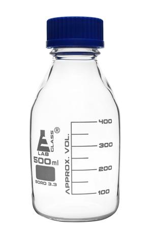 Eisco 500ml Bottle Reagent graduated, borosilicate glass with screw cap (GL45) CH0164C