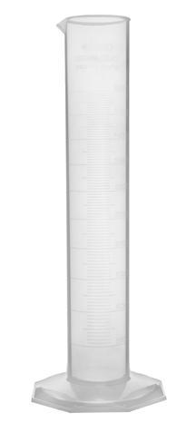 Eisco 500ml polypropylene cylinder measuring graduated-hexagonal, cap CH0354F/ES