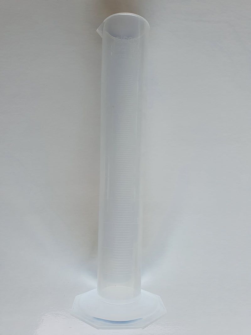Eisco 500ml polypropylene cylinder measuring graduated-hexagonal, cap CH0354F/ES