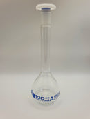 Eisco Flask Volumetric class 'A', cap. 100ml, socket size 14/23, borosilicate glass, blue printing (CH0446E)